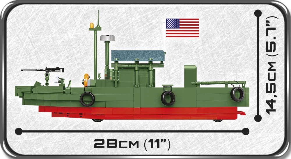 Patrol River Boat MK II brick model - COBI 2238 - 615 bricks - Image 6