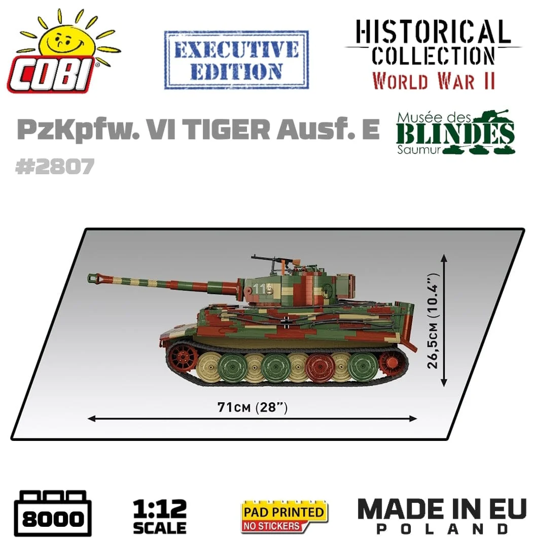 Pz.Kpfw. VI Tiger  2 in 1 - 1:12 brick tank model - COBI 2807 - 8000 bricks EXECUTIVE EDITION - Image 5
