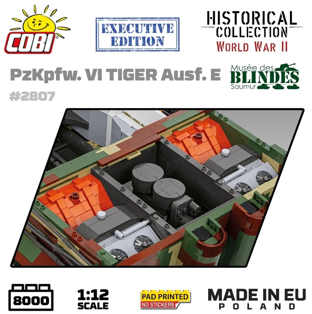 Pz.Kpfw. VI Tiger  2 in 1 - 1:12 brick tank model - COBI 2807 - 8000 bricks EXECUTIVE EDITION - Image 9