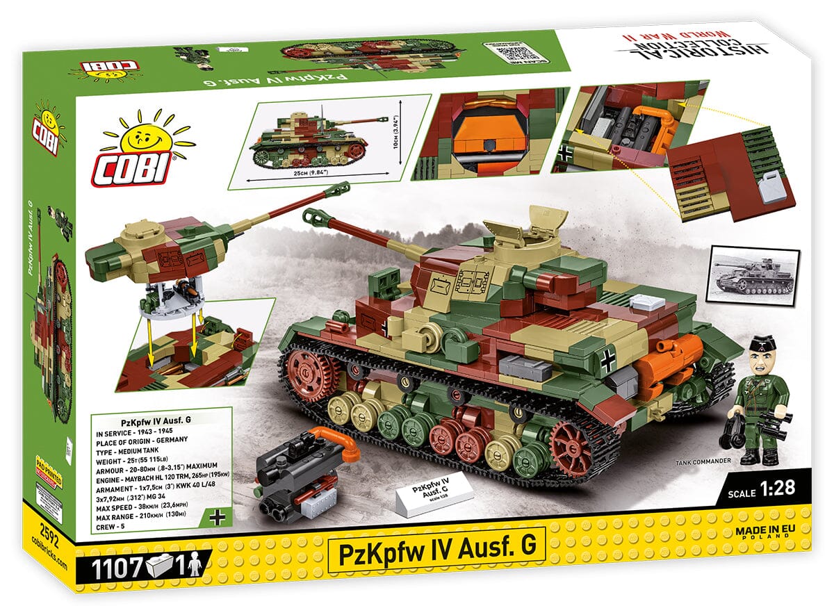 PzKpfw IV Ausf. G. brick tank model - COBI-2592 - 1107 bricks - Image 4