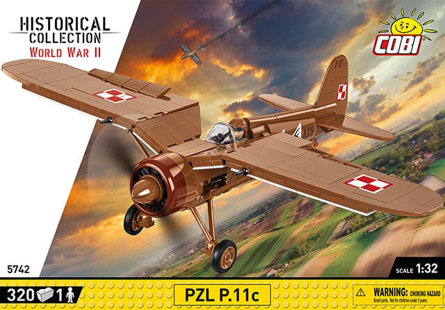 PZL P.11c Polish brick plane model - COBI 5742 - 320 bricks - Image 3
