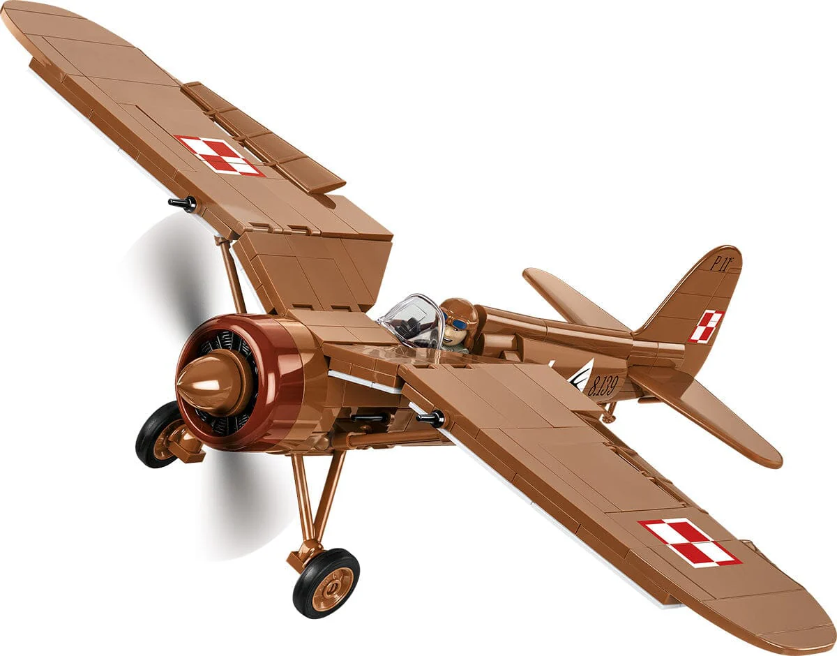 PZL P.11c Polish brick plane model - COBI 5742 - 320 bricks - Image 6