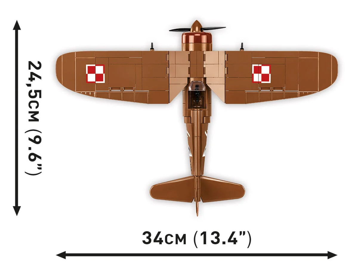 PZL P.11c Polish brick plane model - COBI 5742 - 320 bricks - Image 7