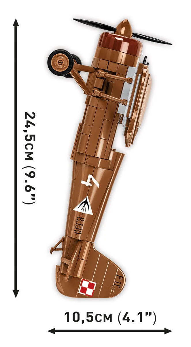 PZL P.11c Polish brick plane model - COBI 5742 - 320 bricks - Image 9