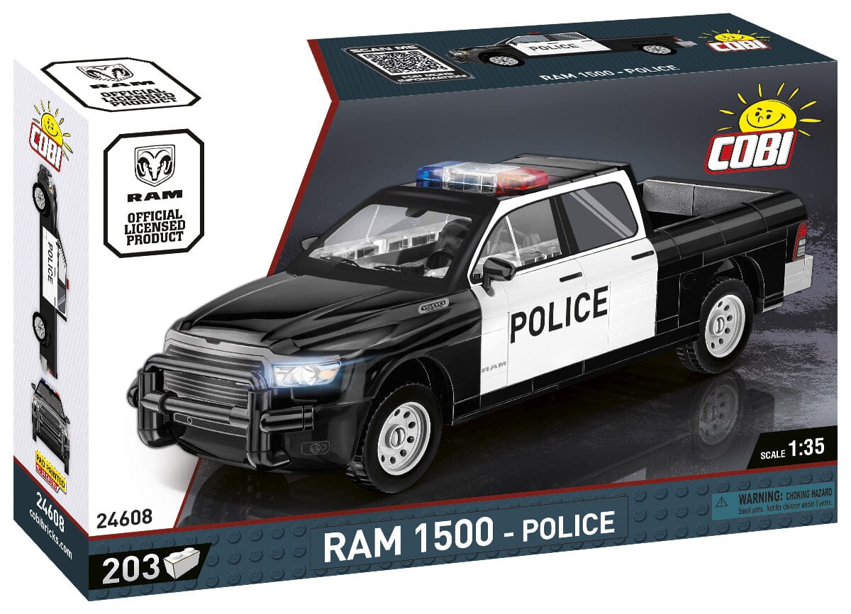 RAM 1500 brick model Police pickup truck - COBI 24608 - 203 bricks - Image 3