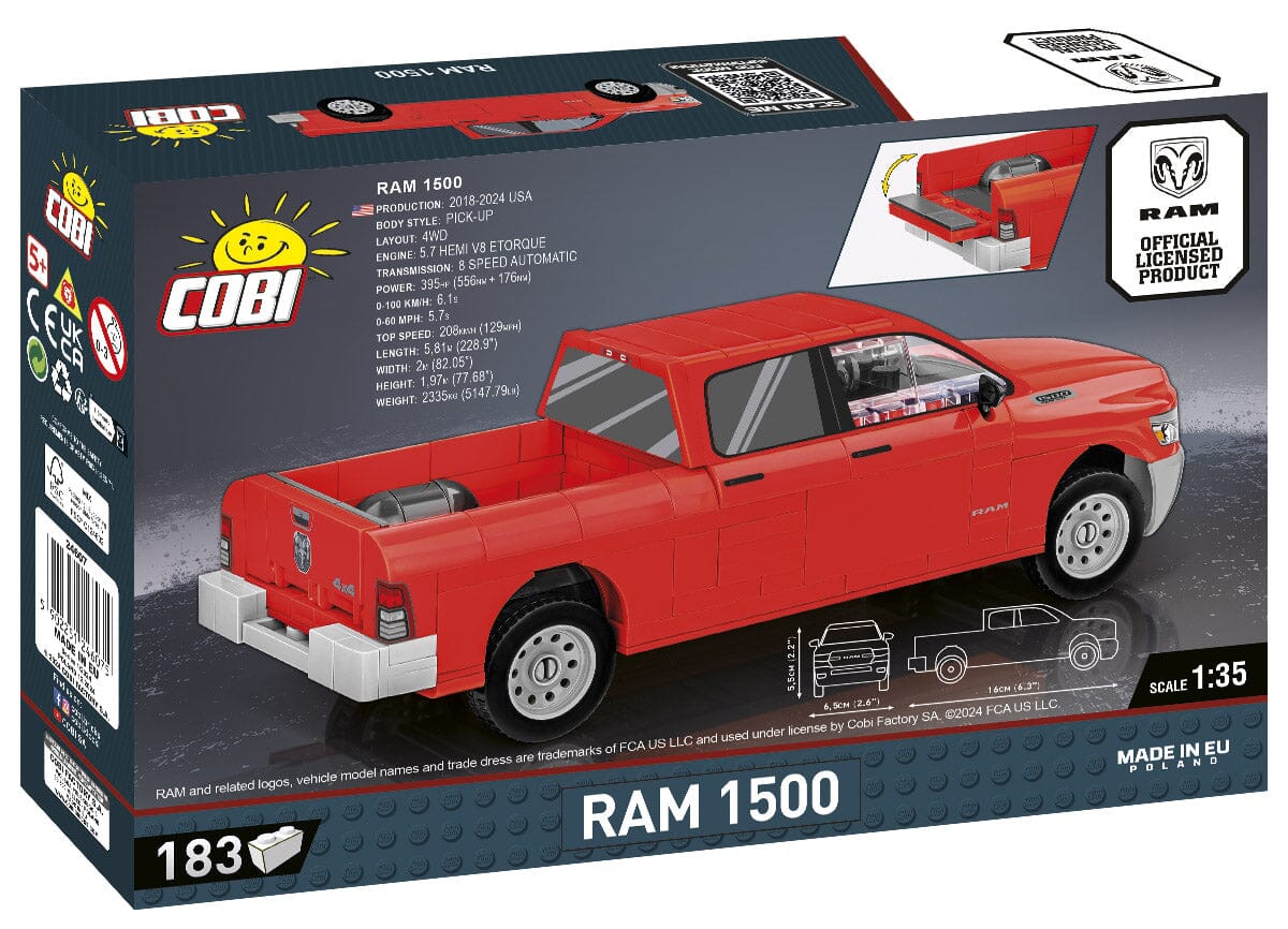 RAM 1500 brick model pickup truck - COBI 24607 - 183 bricks - Image 4