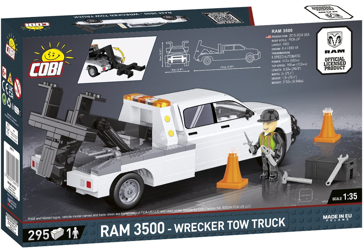 RAM 3500 brick model wrecker tow truck - COBI 24611 - 295 bricks - Image 4