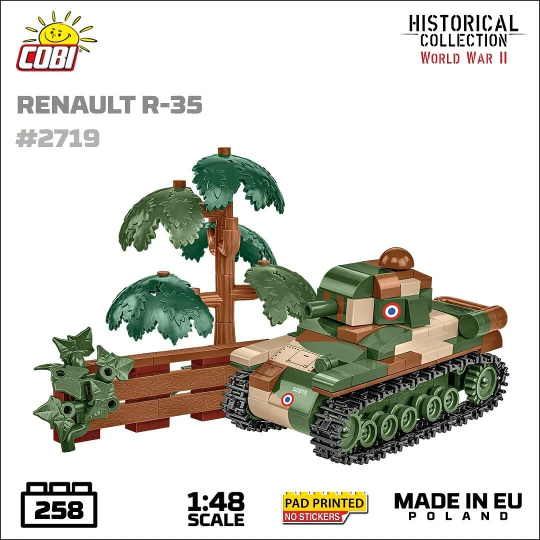Renault R35 brick tank model - COBI 2719 - 258 bricks - Image 3