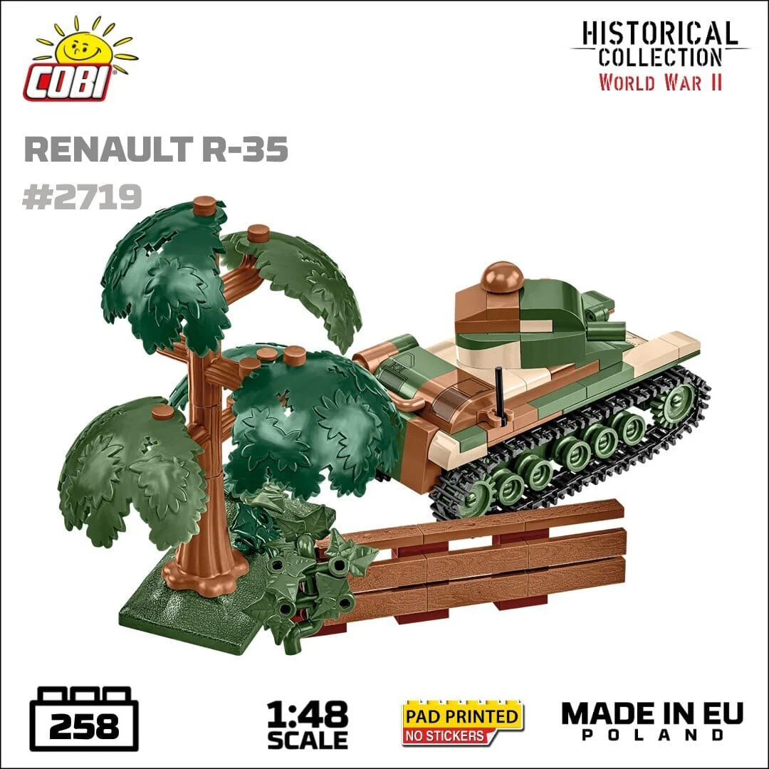 Renault R35 brick tank model - COBI 2719 - 258 bricks - Image 4