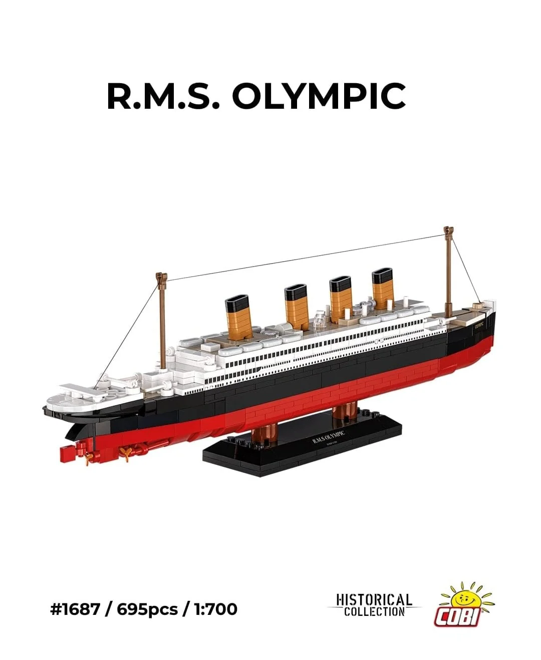 RMS Olympic brick model ship - COBI 1687 - 595 bricks - Image 4