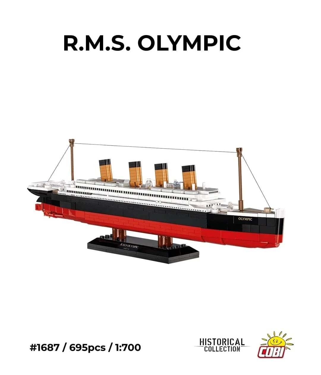RMS Olympic brick model ship - COBI 1687 - 595 bricks - Image 5