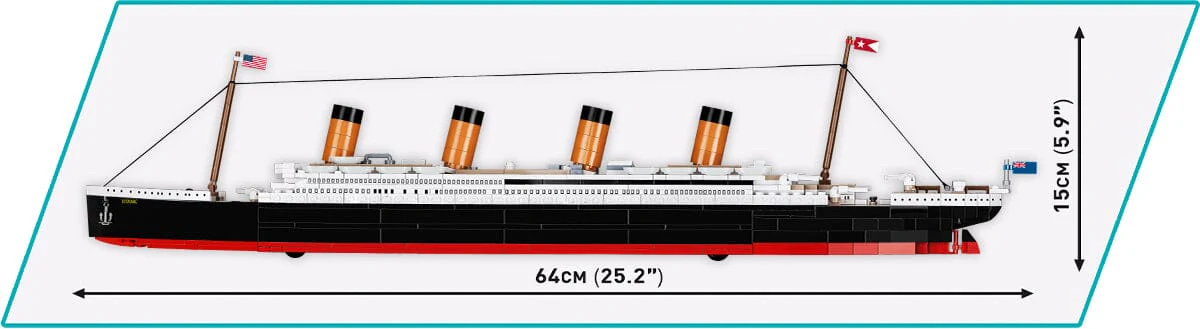RMS Titanic ship historic brick model - COBI 1929 - 722 bricks - Image 5