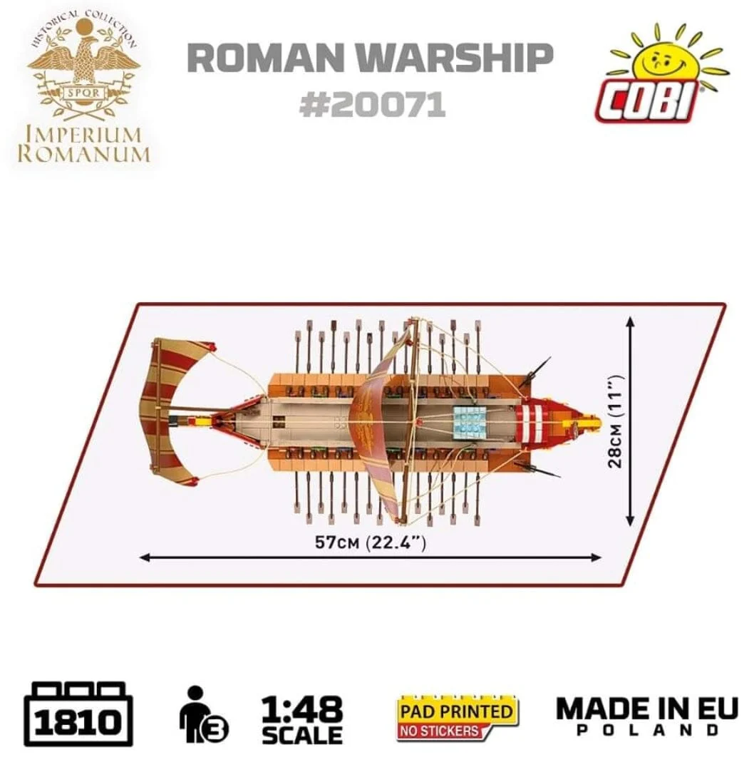 Roman warship brick model - COBI 20071 - 1710 bricks - Image 7