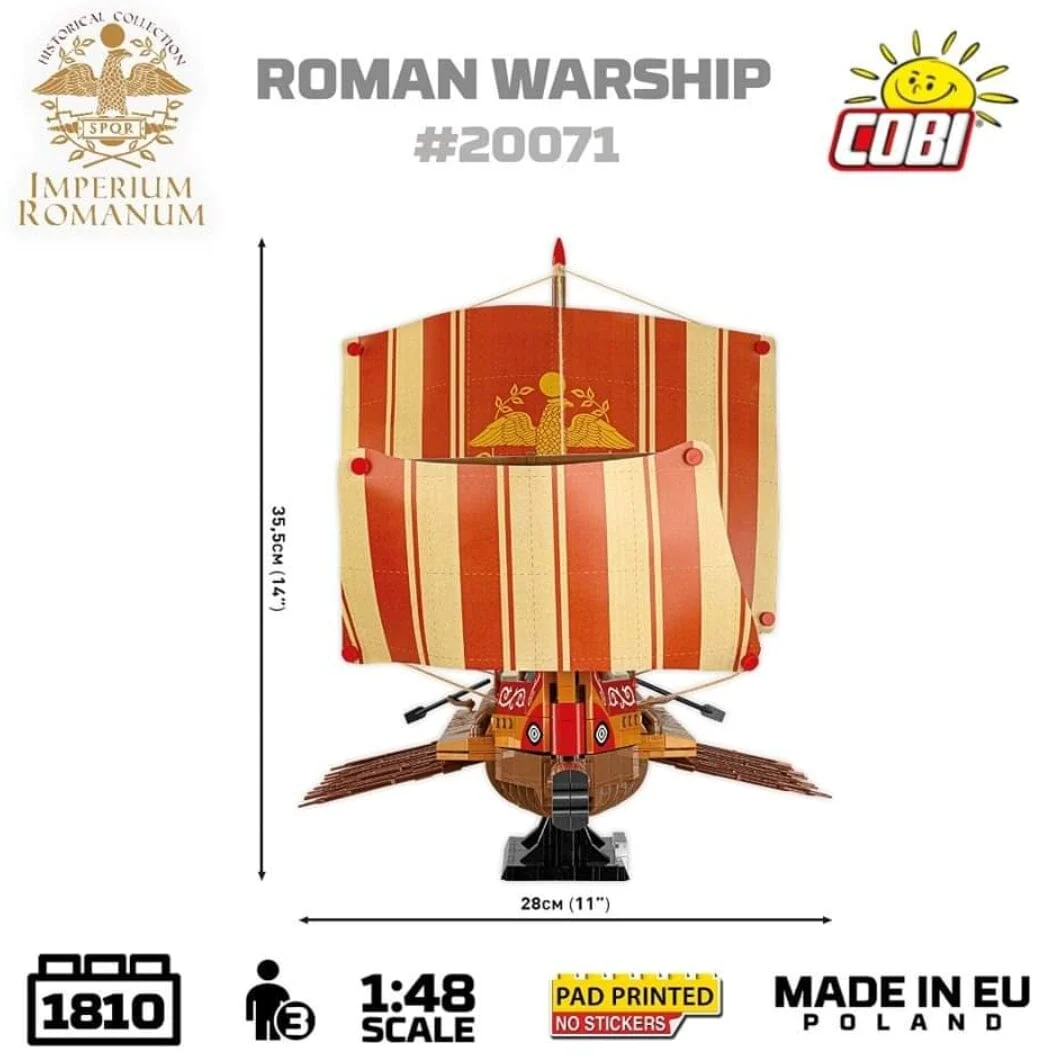 Roman warship brick model - COBI 20071 - 1710 bricks - Image 8