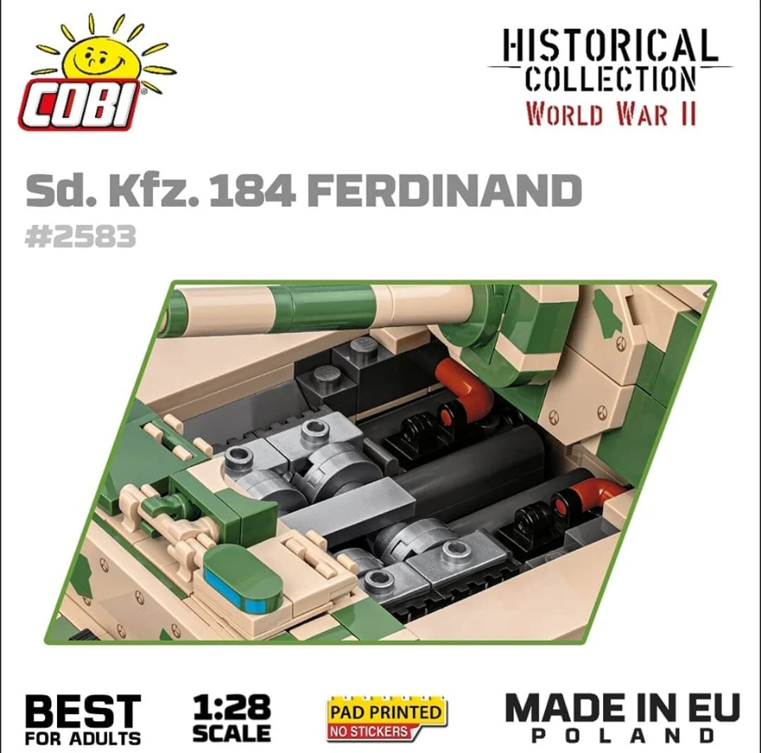 S.D.KFZ.184 Ferdinand brick tank model - COBI-2583 - 1268 bricks - Image 9