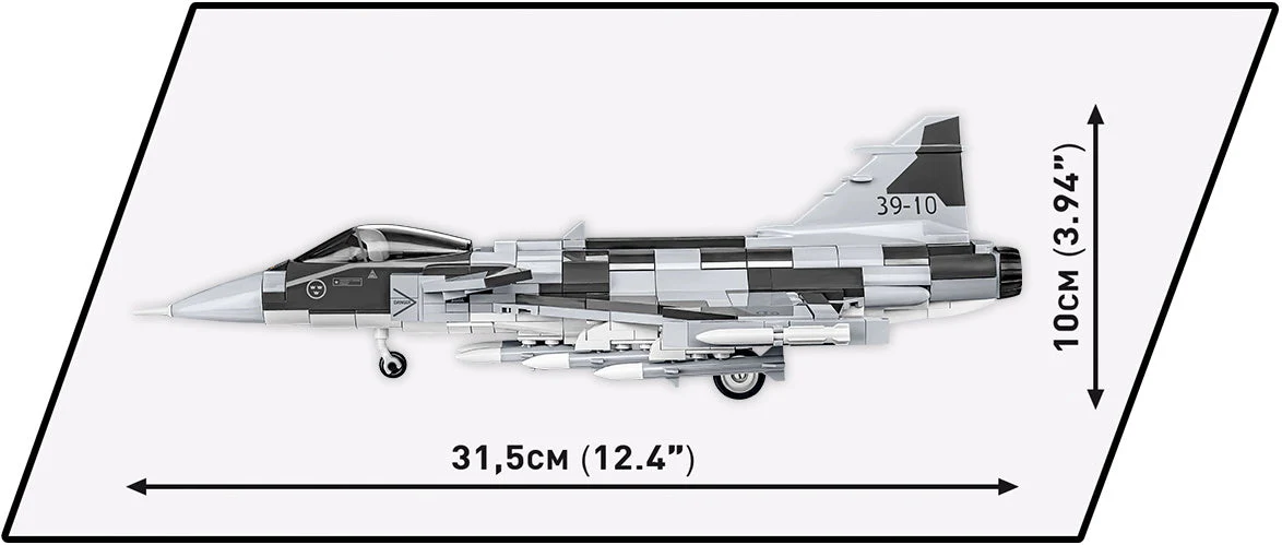 Saab JAS 39 Gripen E brick plane model - COBI 5820 - 480 bricks - Image 3