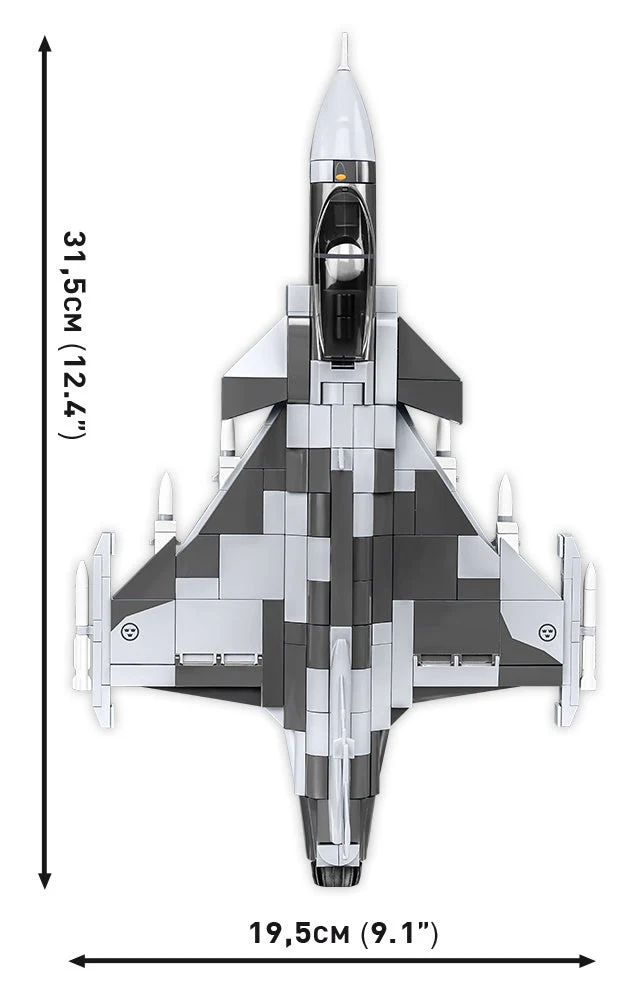 Saab JAS 39 Gripen E brick plane model - COBI 5820 - 480 bricks - Image 4