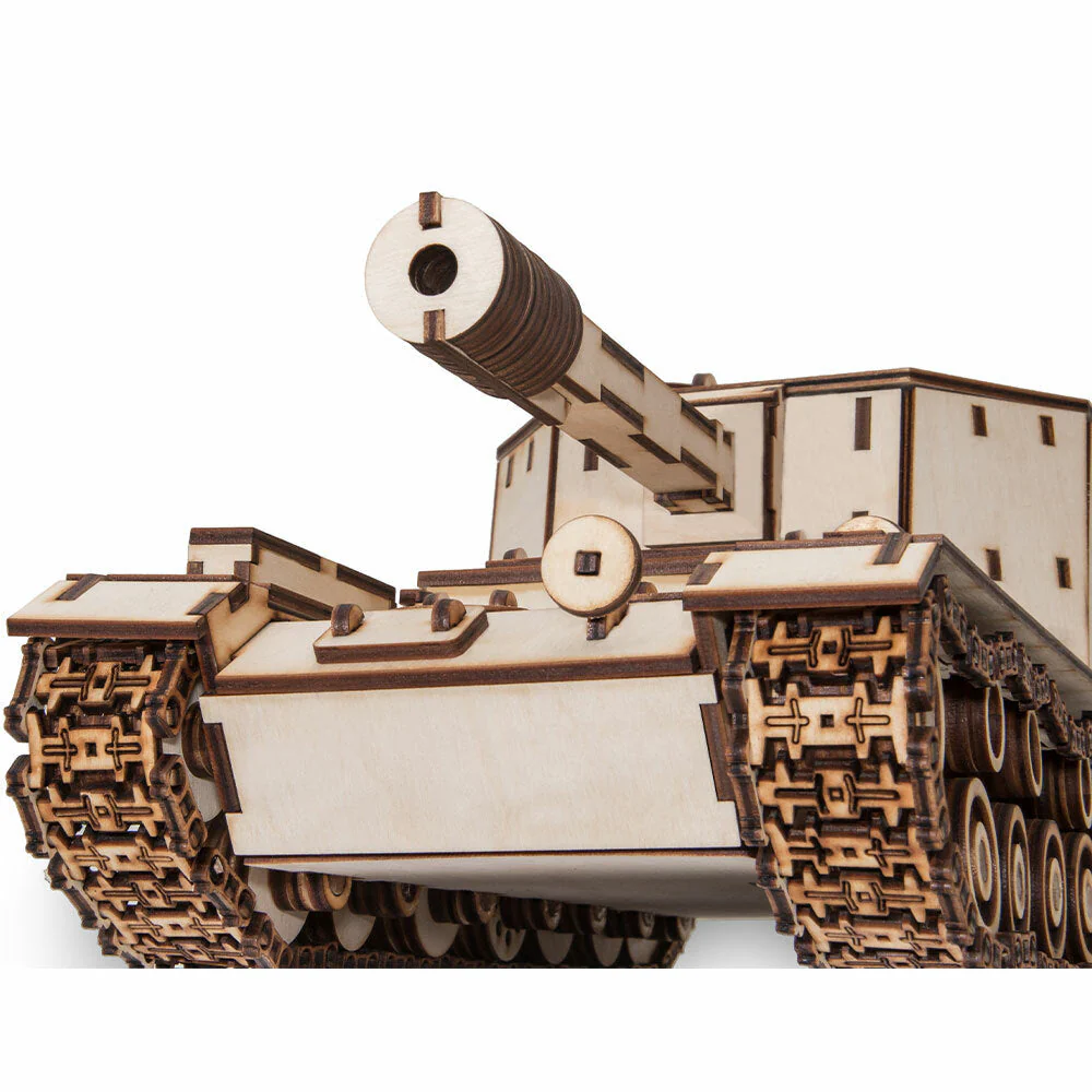SAU 212A Self-Propelled Gun Mechanical Wooden Model Kit - Eco Wood Art - Image 4