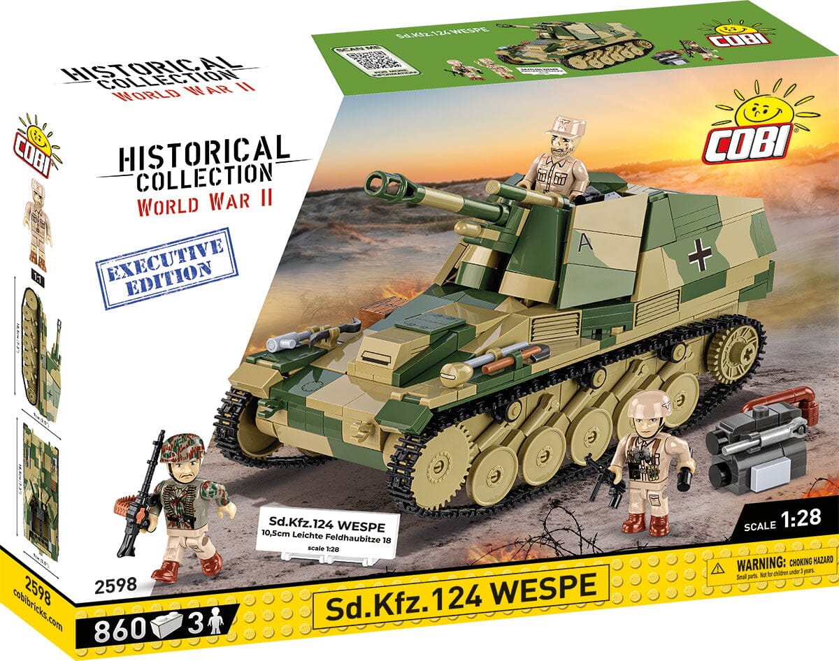 Sd.Kfz. 124 Wespe brick tank model - COBI 2598 - 860 bricks EXECUTIVE EDITION - Image 3