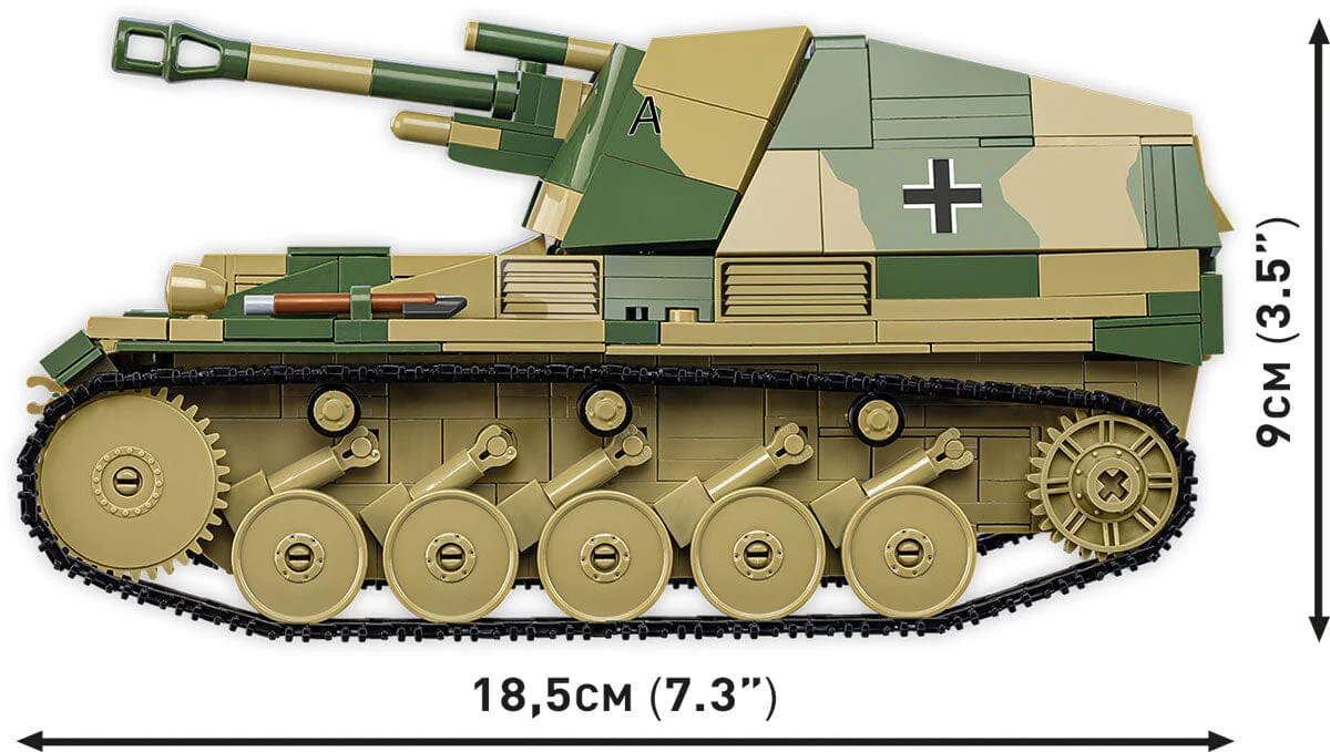 Sd.Kfz. 124 Wespe brick tank model - COBI 2598 - 860 bricks EXECUTIVE EDITION - Image 5