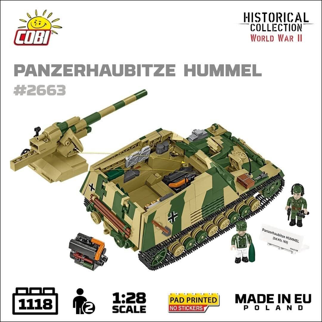 Sd.Kfz. 165 Hummel brick tank model - COBI 2663 - 1116 bricks - Image 2