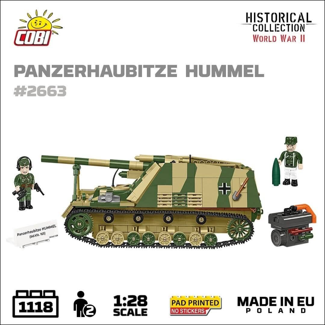 Sd.Kfz. 165 Hummel brick tank model - COBI 2663 - 1116 bricks - Image 4