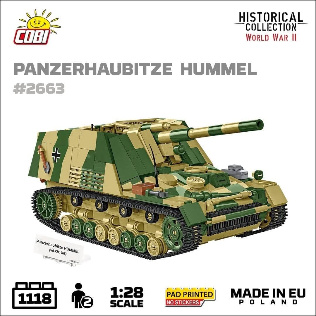 Sd.Kfz. 165 Hummel brick tank model - COBI 2663 - 1116 bricks - Image 5