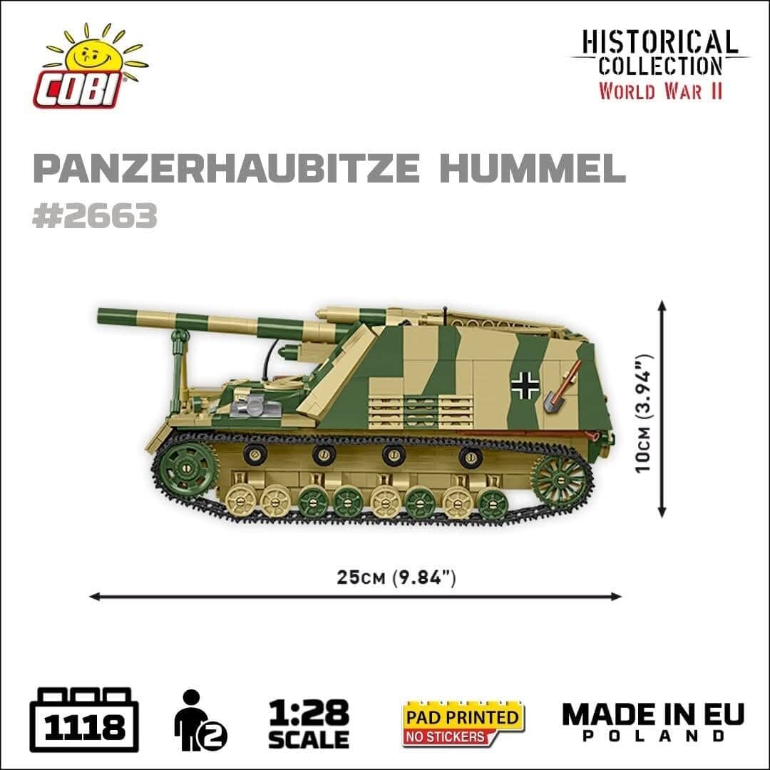 Sd.Kfz. 165 Hummel brick tank model - COBI 2663 - 1116 bricks - Image 6