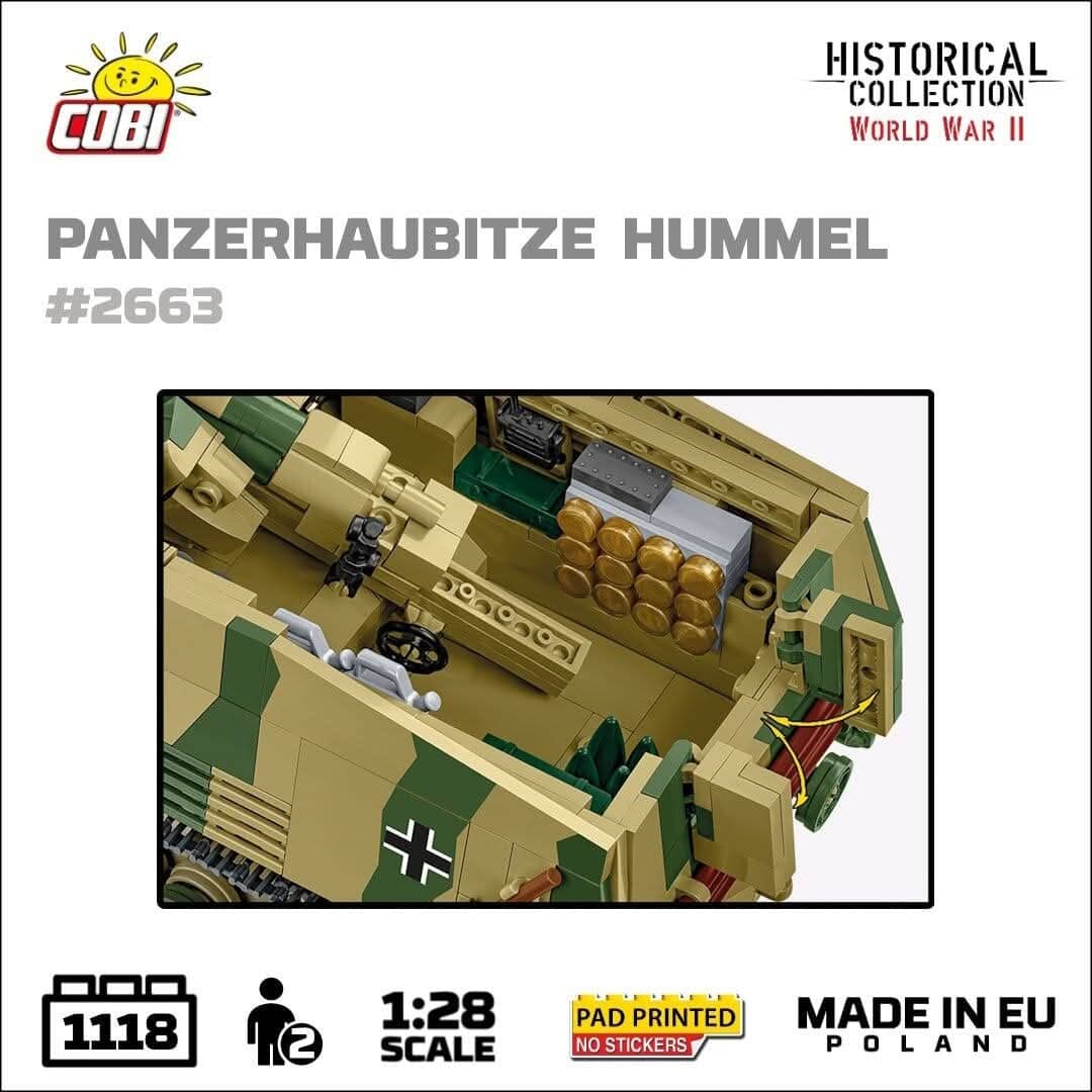 Sd.Kfz. 165 Hummel brick tank model - COBI 2663 - 1116 bricks - Image 7