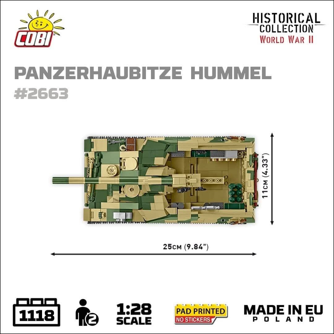 Sd.Kfz. 165 Hummel brick tank model - COBI 2663 - 1116 bricks - Image 8