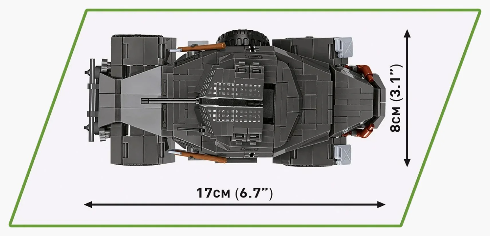 Sd.Kfz.222 armoured car brick model - COBI 2657 - 502 bricks - Image 11