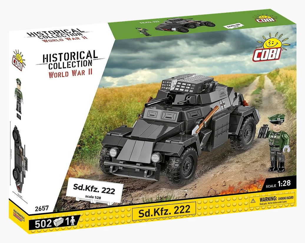 Sd.Kfz.222 armoured car brick model - COBI 2657 - 502 bricks - Image 4