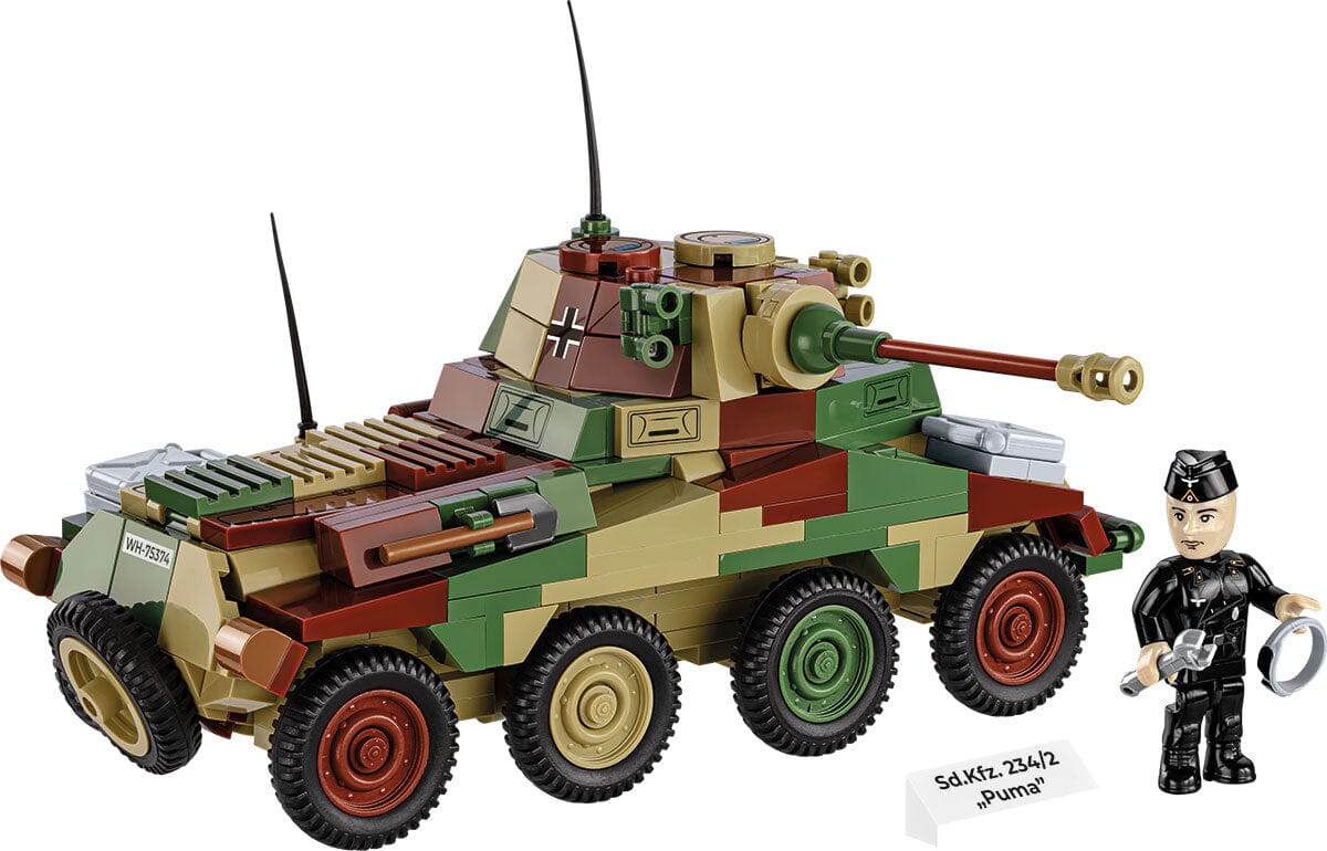 Sd. Kfz 234/2 Puma brick armoured car model - COBI 2287 - 470 bricks - Image 4
