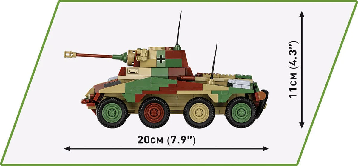 Sd. Kfz 234/2 Puma brick armoured car model - COBI 2287 - 470 bricks - Image 7