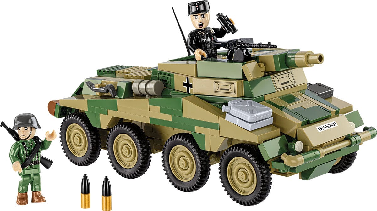 Sd. Kfz 234/3 Stummel brick armoured car model - COBI 2288 - 438 bricks