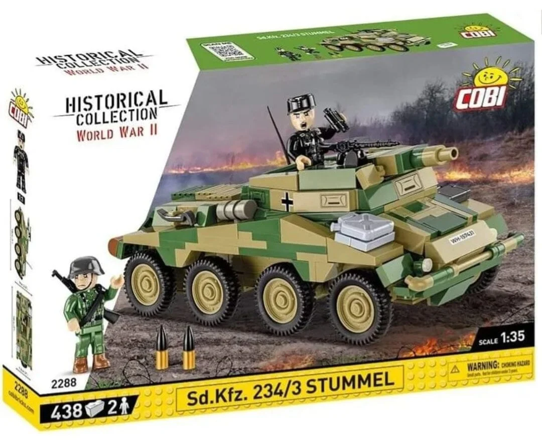 Sd. Kfz 234/3 Stummel brick armoured car model - COBI 2288 - 438 bricks - Image 3