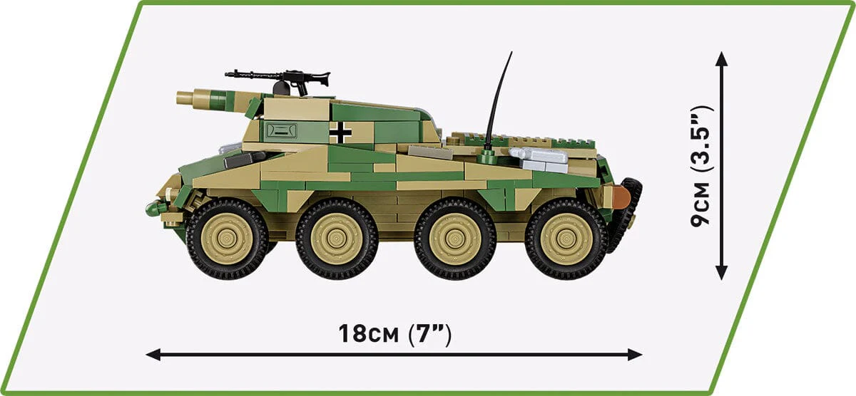 Sd. Kfz 234/3 Stummel brick armoured car model - COBI 2288 - 438 bricks - Image 7