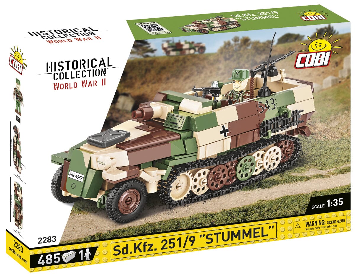 SD.KFZ.251/9 Stummel Half Track brick model - COBI 2283 - 485 bricks - Image 3