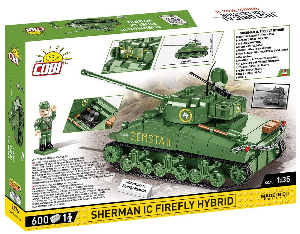Sherman IC Firefly 'Zemsta II' brick tank model - COBI 2276 - 600 bricks - Image 4