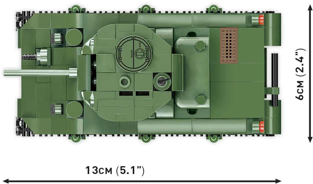 Sherman M4A1 brick tank model - COBI 2715 - 312 Bricks - Image 5