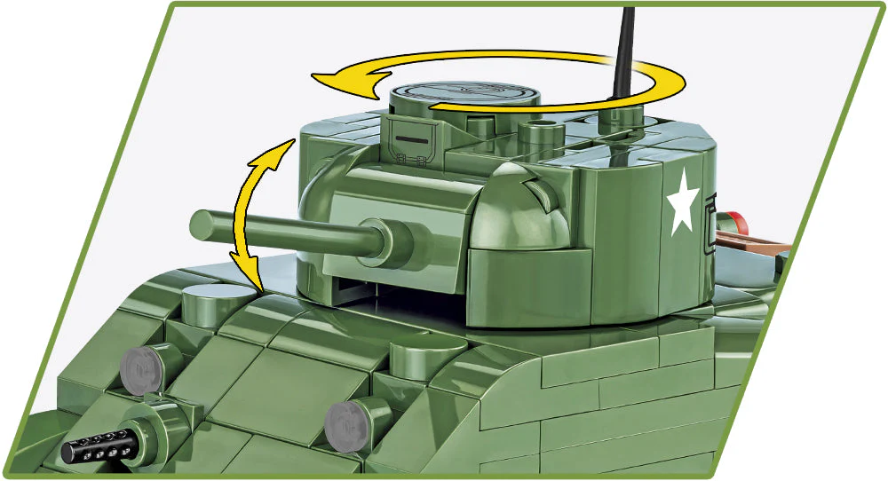 Sherman M4A1 brick tank model - COBI 2715 - 312 Bricks - Image 8