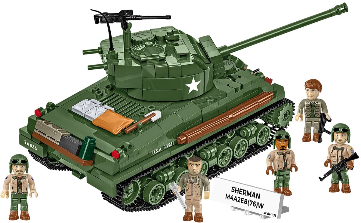 Sherman M4A3E8 (76)W brick tank model- COBI 3118 - 865 bricks - Image 2