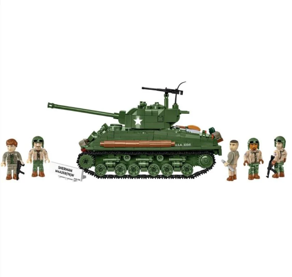 Sherman M4A3E8 (76)W brick tank model- COBI 3118 - 865 bricks - Image 4