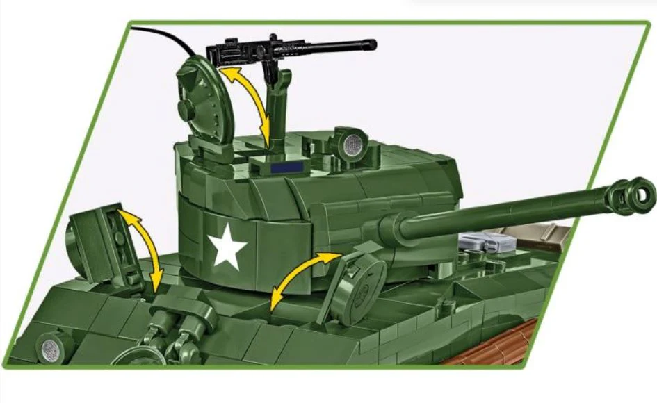 Sherman M4A3E8 (76)W brick tank model- COBI 3118 - 865 bricks - Image 7