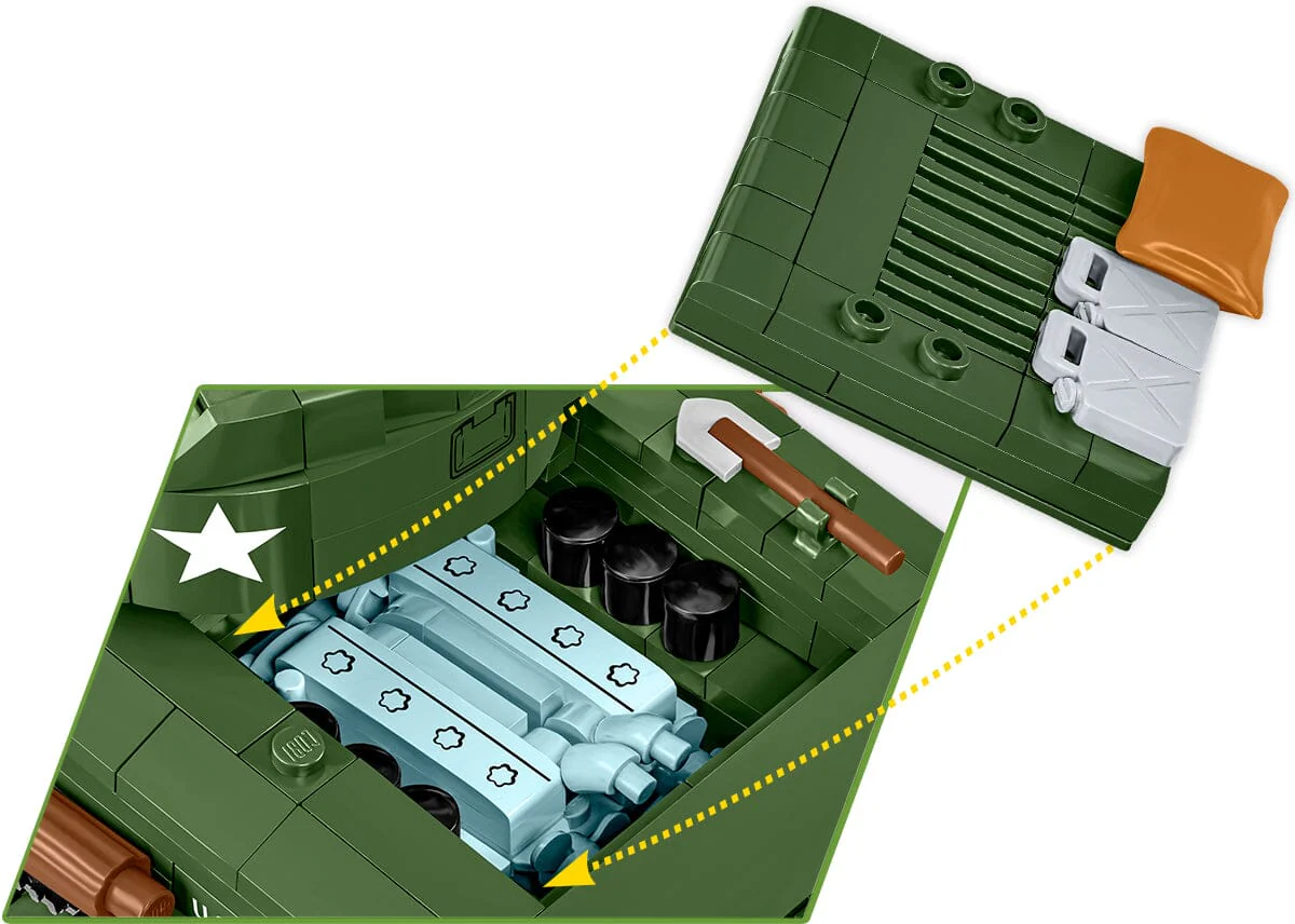 Sherman M4A3E8 (76)W brick tank model- COBI 3118 - 865 bricks - Image 8