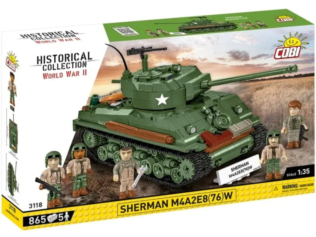 Sherman M4A3E8 (76)W brick tank model- COBI 3118 - 865 bricks - Image 9