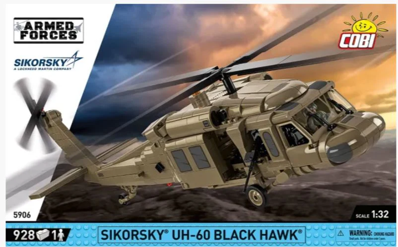 Sikorsky UH-60 Black Hawk helicopter brick model - COBI 5906 - 928 bricks - Image 12