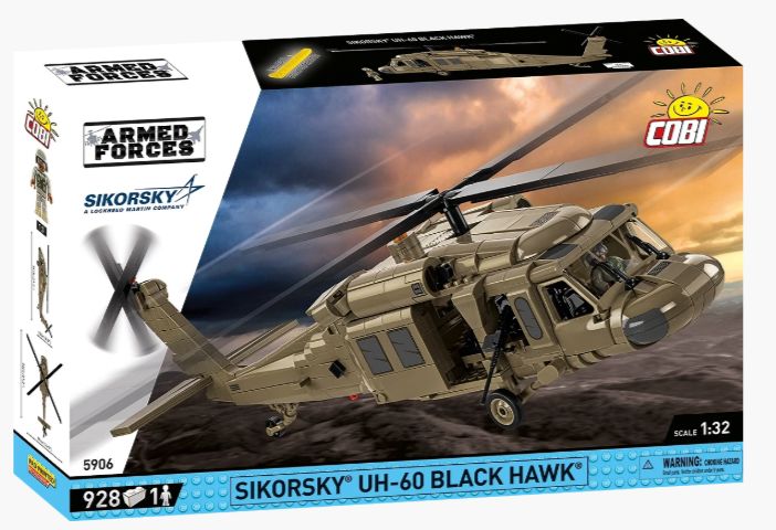 Sikorsky UH-60 Black Hawk helicopter brick model - COBI 5906 - 928 bricks - Image 2