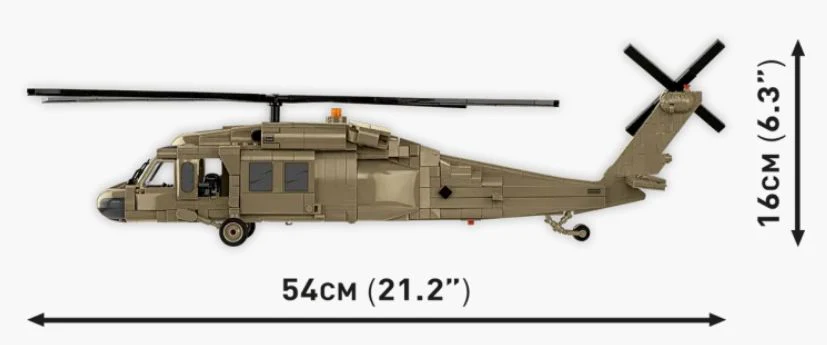 Sikorsky UH-60 Black Hawk helicopter brick model - COBI 5906 - 928 bricks - Image 4
