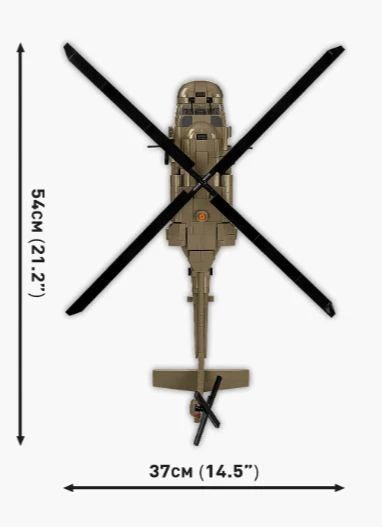 Sikorsky UH-60 Black Hawk helicopter brick model - COBI 5906 - 928 bricks - Image 5